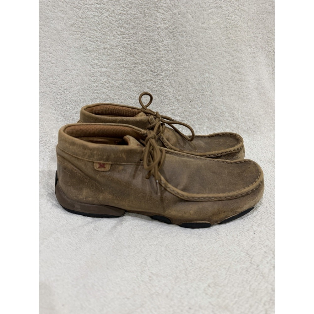 Twisted X Driving Mocs Mens 11 Brown Leather Chukka Shoes MDM0003